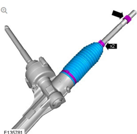 Steering linkage steering gear boot (G1360703) removal and installation