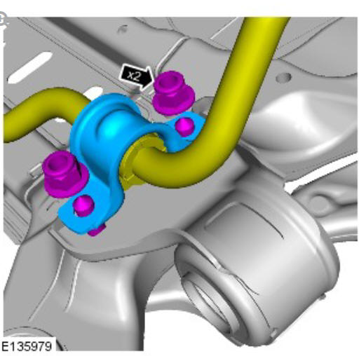 Front suspension front stabilizer bar - FWD (G2028383) Removal and installation