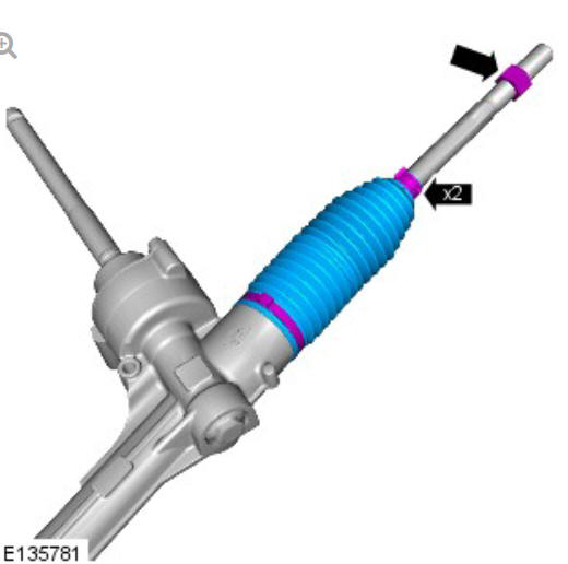 Steering linkage steering gear boot (G1360703) removal and installation