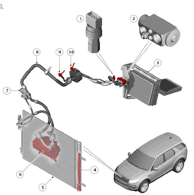 COMPONENT LOCATION - VEHICLES WITH AN INTERNAL HEAT EXCHANGER ( IHX )