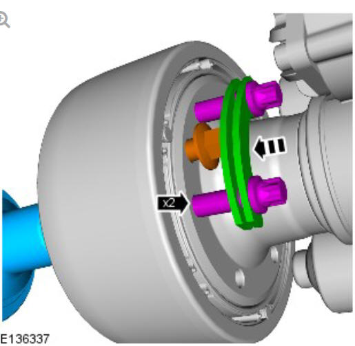 Driveshaft - ingenium I4 2.0l diesel, vehicles without- active driveline (G1890849) - Removal