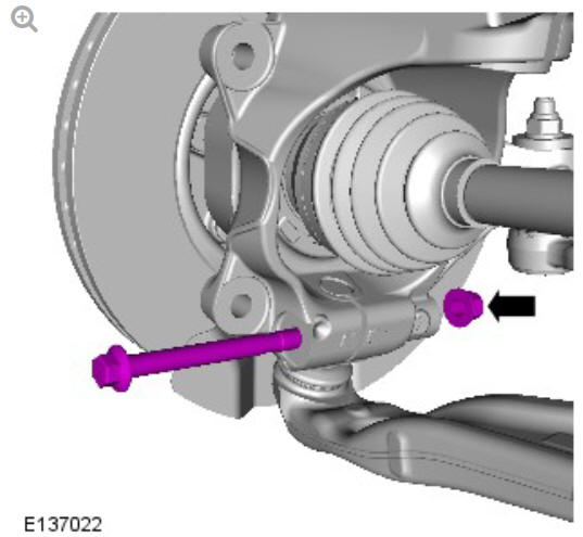 Front suspension wheel knuckle (G1778608) - Removal