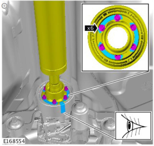 Rear drive axle_differential - Vehicles without- Active driveline drive pinion flange - vehicles with- 9HP48 9-speed automatic transmission - AWD (G1775379) Installation