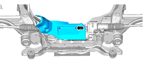 Power steering steering gear (G1778594) Removal and installation
