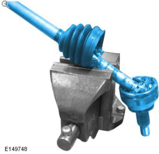 Front drive halfshafts outer constant velocity joint boot (G1794498)  - Removal 