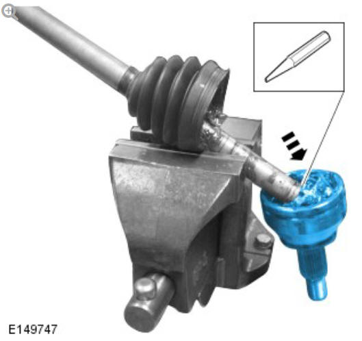 Front drive halfshafts outer constant velocity joint boot (G1794498)  - Removal 