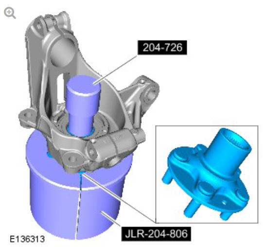 Front suspension front wheel bearing (G1348362) Removal and installation