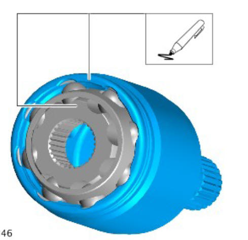 Rear drive halfshafts inner constant velocity joint boot (G1791656) Removal