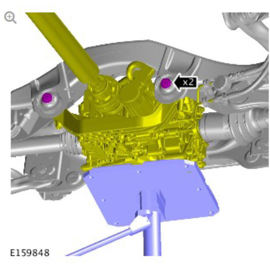 Rear drive axle_differential - Vehicles with- Active driveline drive pinion flange (G1781296) - Removal