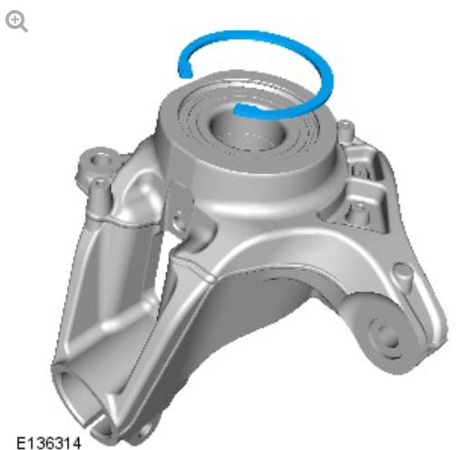 Front suspension front wheel bearing (G1348362) Removal and installation