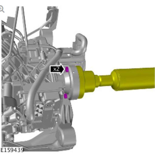 Rear drive axle_differential - Vehicles with- Active driveline drive pinion flange (G1781296) - Removal