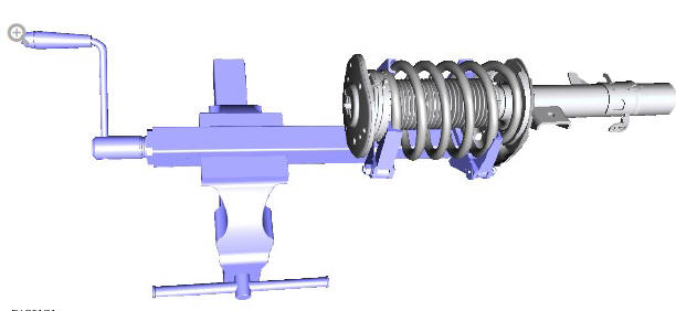 Front suspension front shock absorber (G1779642) - Removal