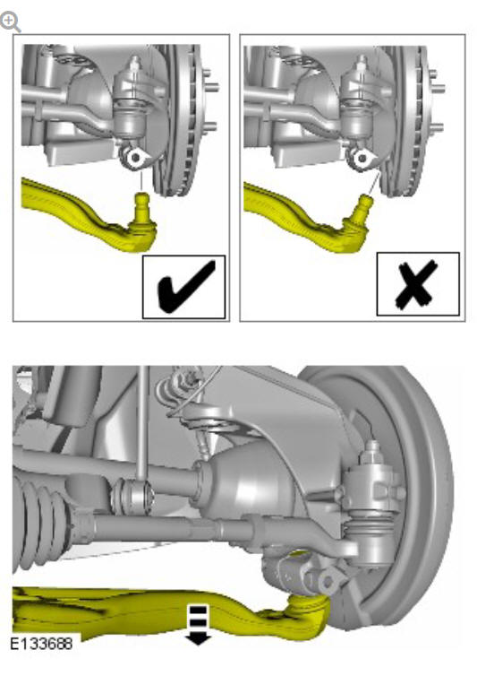 Front suspension wheel knuckle (G1778608) - Removal