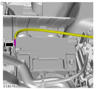 Auxiliary battery (G1913471) removal and installation