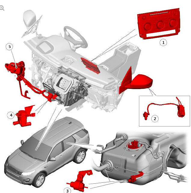 COMPONENT LOCATION - FUEL FIRED BOOSTER HEATER WITHOUT REMOTE CONTROL