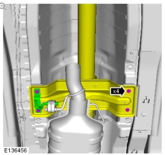 Rear drive axle_differential - Vehicles without- Active driveline drive pinion flange - vehicles with- 9HP48 9-speed automatic transmission - AWD (G1775379) Installation