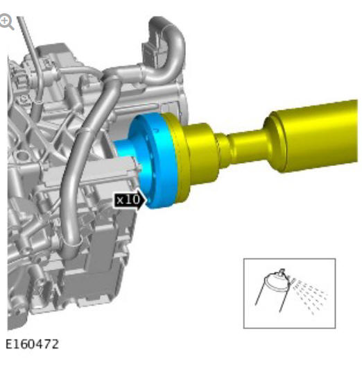Rear drive axle_differential - Vehicles with- Active driveline drive pinion flange (G1781296) - Removal