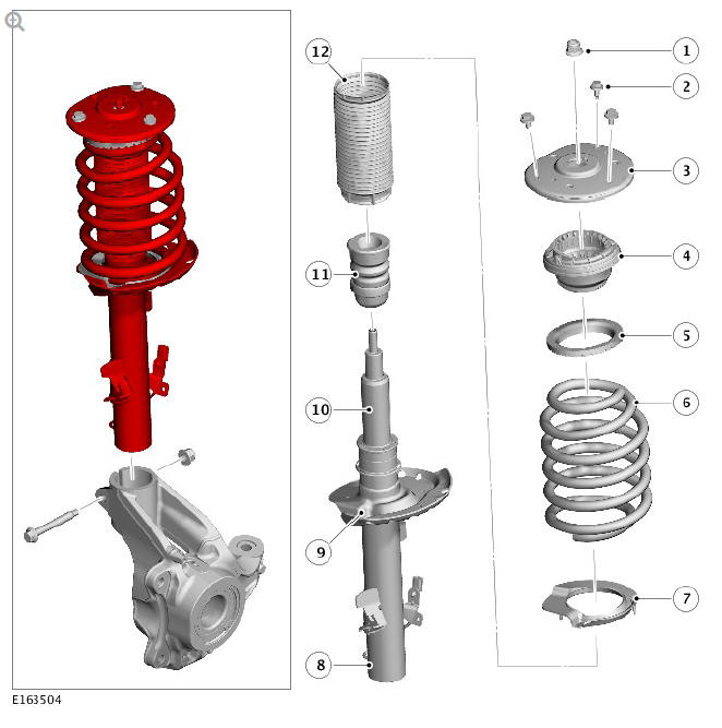 Spring and shock absorber