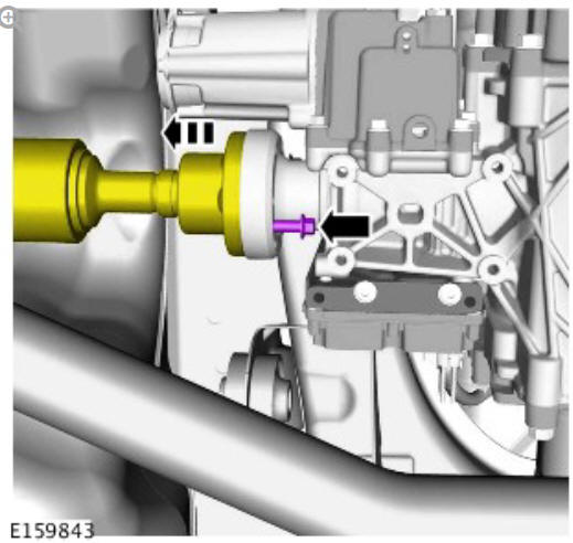 Rear drive axle_differential - Vehicles with- Active driveline drive pinion flange (G1781296) - Removal