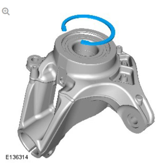 Front suspension front wheel bearing (G1348362) Removal and installation