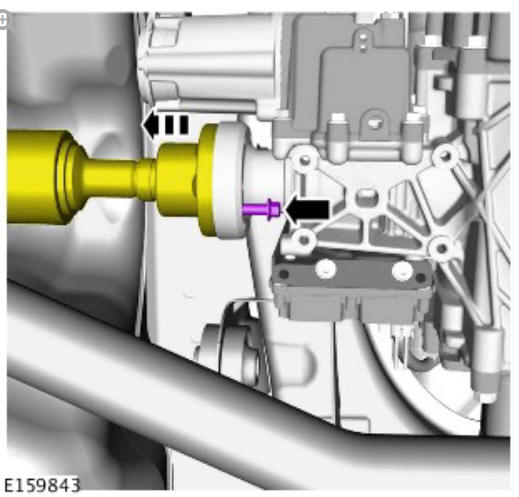 Rear drive axle_differential - Vehicles with- Active driveline drive pinion flange (G1781296) - Removal