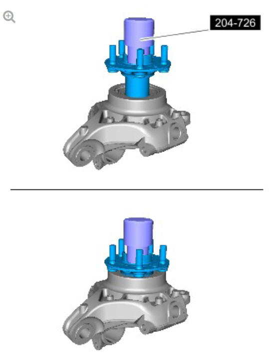 Front suspension front wheel bearing (G1348362) Removal and installation