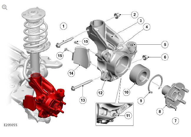 WHEEL KNUCKLE AND HUB