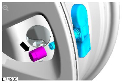 Wheels and tires - tire low pressure sensor (G1348307)  Removal and installation