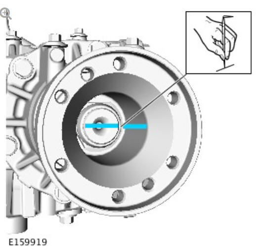 Rear drive axle_differential - Vehicles with- Active driveline drive pinion flange (G1781296) - Removal