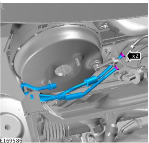 Power brake actuation brake booster (G1785125) removal and installation