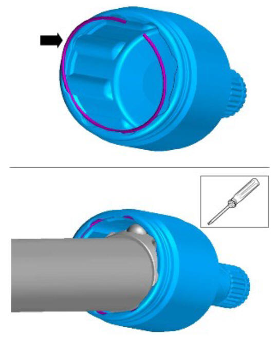 Rear drive halfshafts inner constant velocity joint boot (G1791656) Installation