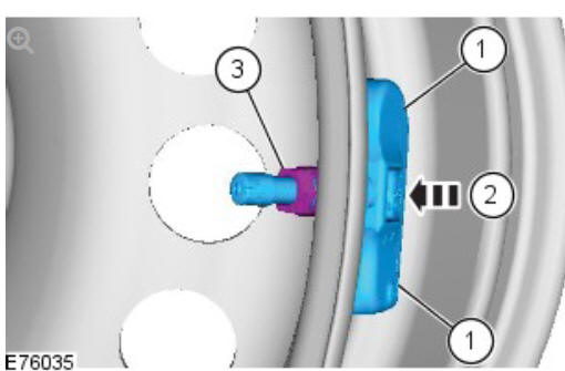 Wheels and tires - tire low pressure sensor (G1348307)  Removal and installation