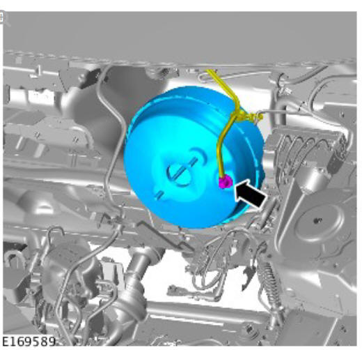 Power brake actuation brake booster (G1785125) removal and installation