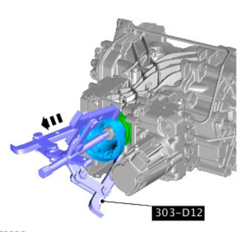 Rear drive axle_differential - Vehicles with- Active driveline drive pinion flange (G1781296) - Removal