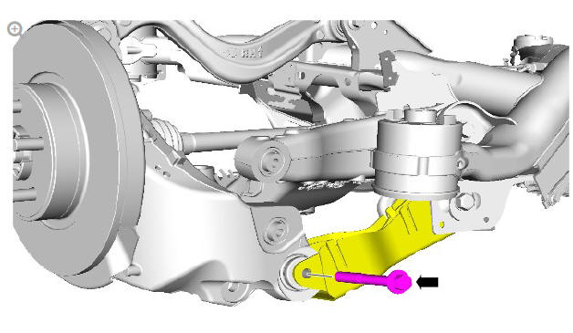 Rear suspension lower ARM (G1774719) Removal and installation