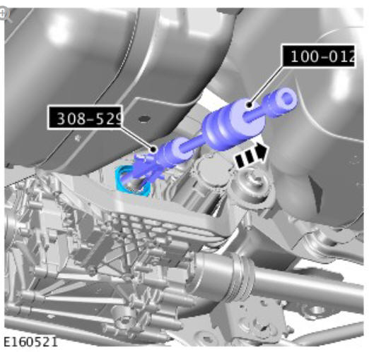 Rear drive axle_differential - Vehicles with- Active driveline drive pinion flange (G1781296) - Removal