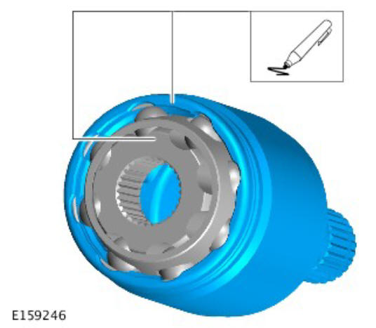 Rear drive halfshafts outer constant velocity joint boot (G1791657) Removal