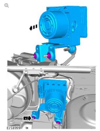 Anti-lock control anti-lock brake system module (G1807249) removal and installation