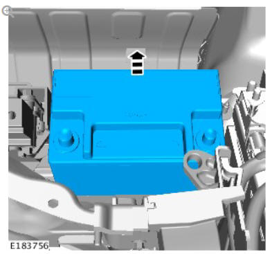 Auxiliary battery (G1913471) removal and installation