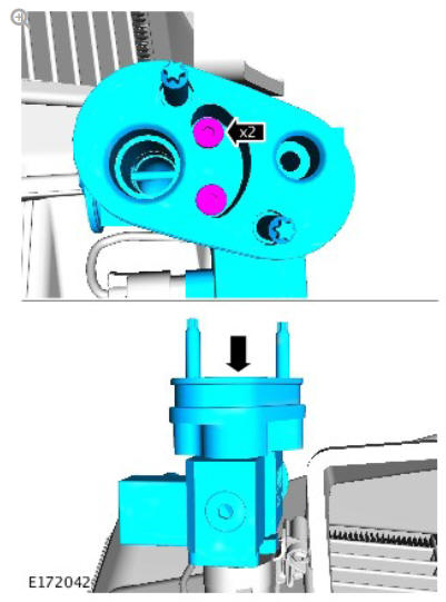 Auxiliary climate control auxilliary thermostatic expansion valve (G1779504) removal and installation