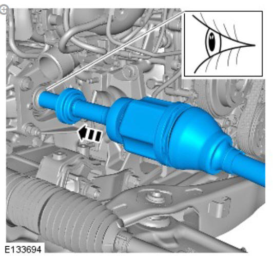 Front drive halfshafts front right halfshaft - RHD awd_lhd awd (G1794495) - Installation