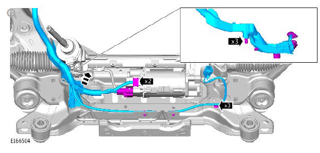 Power steering steering gear (G1778594) Removal and installation
