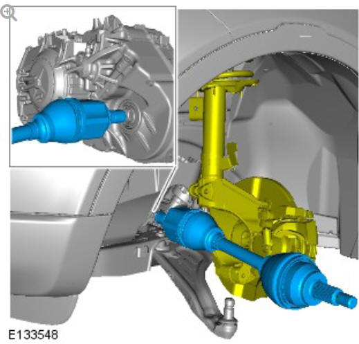 Front drive halfshafts front left halfshaft (G1794494) - Removal