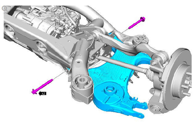 Rear suspension lower ARM (G1774719) Removal and installation
