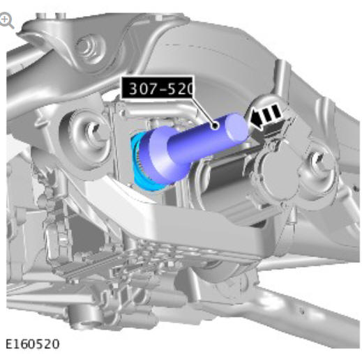 Rear drive axle_differential - Vehicles with- Active driveline drive pinion flange (G1781296) - Installation