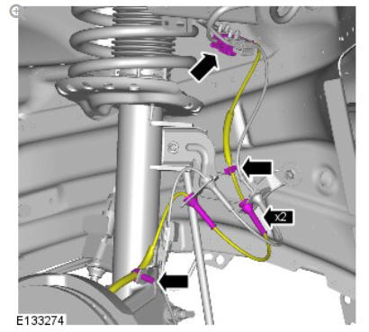 Anti-lock control front wheel speed sensor (G1807250) removal and installation