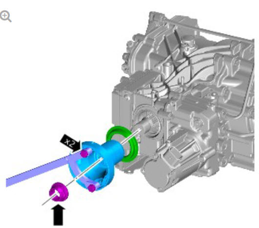 Rear drive axle_differential - Vehicles with- Active driveline drive pinion flange (G1781296) - Installation
