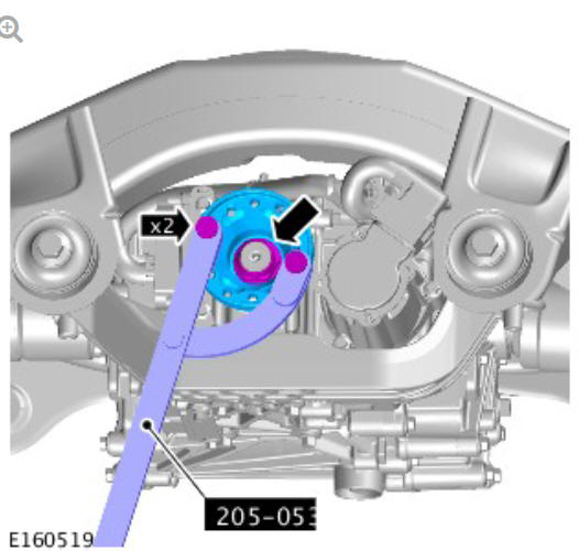 Rear drive axle_differential - Vehicles with- Active driveline drive pinion flange (G1781296) - Installation