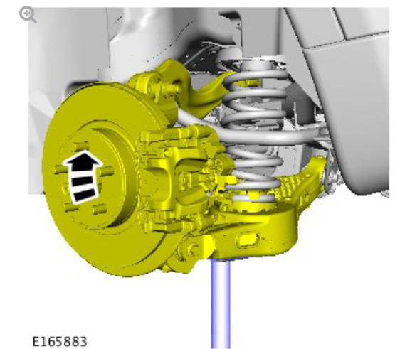 Rear suspension rear shock absorber (G1774678) Removal and installation