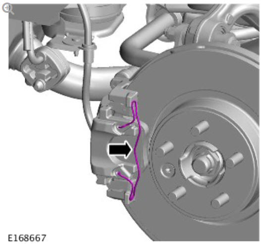 Rear disc brake brake caliper (G1785110) - Removal 